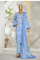 Bin Saeed Stitched 3 Piece Exclusive Printed Lawn Vol-01 Collection'2026-LSM-2705 BLUE