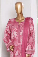 Bin Saeed Stitched 3 Piece Exclusive Printed Khaddar Vol-15 Collection'2025-WK-2664-rose