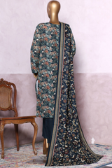 Bin Saeed Stitched 3 Piece Exclusive Printed Khaddar Vol-07 Collection'2025-WK-2447-blue