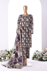 Bin Saeed Stitched 3 Piece Printed Vol-01 Collection'2025-WK-2372-purple