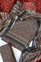 Bin Saeed Digital Printed Cotton Cambric Unstitched 3 Piece Suit - Design-5 - BS25DCC - Blue - Summer Collection