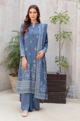 Lakhany Printed Pashmina Unstitched 3 Piece Suit,D-23