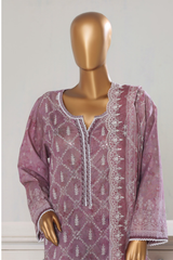 Bin Saeed Stitched 3 Piece Luxury White & White Emb Collection'2026-NSM-2570