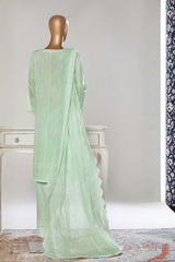 Bin Saeed Stitched 3 Piece Luxury White & White Emb Collection'2026-NSM-2578