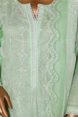 Bin Saeed Stitched 3 Piece Luxury White & White Emb Collection'2026-NSM-2578