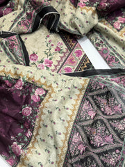 Bin Saeed Printed Lawn Unstitched 3 Piece Suit - D-76