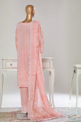 Bin Saeed Stitched 3 Piece Luxury White & White Emb Collection'2026-NSM-2576