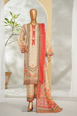 Bin Saeed Stitched 3 Piece Exclusive Printed Lawn Vol-01 Collection'2026-LSM-2698 PINK