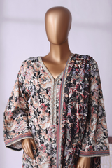 Bin Saeed Stitched 3 Piece Exclusive Printed Khaddar Vol-08 Collection'2025-WK-2525-brown