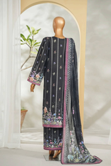 Bin Saeed Stitched 3 Piece Exclusive Printed Lawn Vol-01 Collection'2026-LSM-2699 BLACK