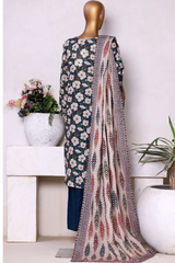 Bin Saeed Stitched 3 Piece Exclusive Printed Khaddar Vol-13 Collection'2025-WK-2622-Black
