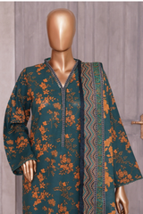BIN SAEED PRINTED LAWN 3 PC COLLECTION 2025-26,Black