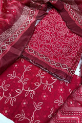 Bin Saeed Digital Printed Cotton Cambric Unstitched 3 Piece Suit - Design-8 - BS25DCC - Pink - Summer Collection