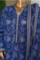 Bin Saeed Stitched 3 Piece Exc Printed Lawn Vol-06 Collection'2025-NSM-2483-blue