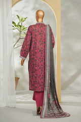 Bin Saeed Stitched 3 Piece Exclusive Printed Lawn Vol-01 Collection'2026-LSM-2701 PINK