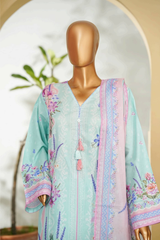 Bin Saeed Stitched 3 Piece Exclusive Printed Lawn Vol-01 Collection'2026-LSM-2702 FEROZI