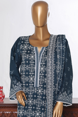 Bin Saeed Stitched 3 Piece Luxury White & White Emb Collection'2026-NSM-2582