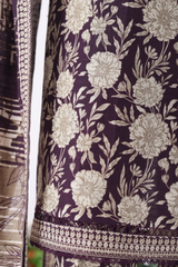Bin Saeed Stitched 3 Piece Printed Vol-01 Collection'2025-WK-2372-purple