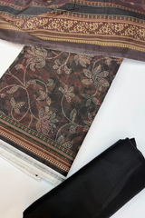 Bin Saeed Printed Khaddar Unstitched 3 Piece Suit - BS25KHD -Rust- Winter Collection