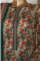 Bin Saeed Stitched 3 Piece Exc Printed Lawn Vol-05 Collection'2025-NSM-2342-green