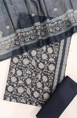 Bin Saeed Digital Printed Cotton Cambric Unstitched 3 Piece Suit - Design-40 - BS25DCC - Black - Summer Collection