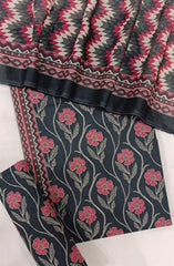 Bin Saeed Digital Printed Cotton Cambric Unstitched 3 Piece Suit - Design-39- BS25DCC - blue - Summer Collection