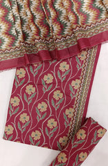 Bin Saeed Digital Printed Cotton Cambric Unstitched 3 Piece Suit - Design-15 - BS25DCC - pink - Summer Collection