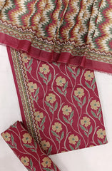 Bin Saeed Digital Printed Cotton Cambric Unstitched 3 Piece Suit - Design-15 - BS25DCC - pink - Summer Collection