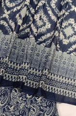 Bin Saeed Digital Printed Cotton Cambric Unstitched 3 Piece Suit - Design-30- BS25DCC - Black - Summer Collection