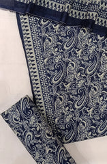 Bin Saeed Digital Printed Cotton Cambric Unstitched 3 Piece Suit - Design-30- BS25DCC - Black - Summer Collection