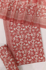 Bin Saeed Digital Printed Cotton Cambric Unstitched 3 Piece Suit - Design-24- BS25DCC - Pink- Summer Collection