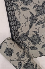 Bin Saeed Digital Printed Cotton Cambric Unstitched 3 Piece Suit - Design-19 - BS25DCC - grey - Summer Collection