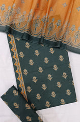 Bin Saeed Digital Printed Cotton Cambric Unstitched 3 Piece Suit - Design-18 - BS25DCC - green - Summer Collection