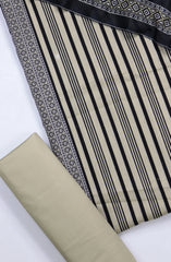 Bin Saeed Digital Printed Cotton Cambric Unstitched 3 Piece Suit - Design-42 - BS25DCC - Beige - Summer Collection