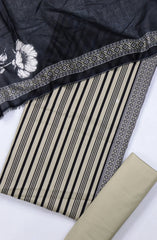 Bin Saeed Digital Printed Cotton Cambric Unstitched 3 Piece Suit - Design-42 - BS25DCC - Beige - Summer Collection