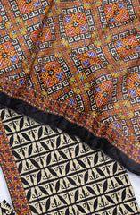 Bin Saeed Digital Printed Cotton Cambric Unstitched 3 Piece Suit - Design-20 - BS25DCC - Mustard - Summer Collection