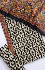 Bin Saeed Digital Printed Cotton Cambric Unstitched 3 Piece Suit - Design-20 - BS25DCC - Mustard - Summer Collection