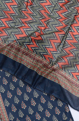 Bin Saeed Digital Printed Cotton Cambric Unstitched 3 Piece Suit - Design-20 - BS25DCC - Blue - Summer Collection