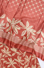 Bin Saeed Digital Printed Cotton Cambric Unstitched 3 Piece Suit - Design-21 - BS25DCC - Orange- Summer Collection