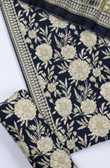 Bin Saeed Digital Printed Cotton Cambric Unstitched 3 Piece Suit - Design-31- BS25DCC - Black - Summer Collection