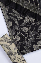 Bin Saeed Digital Printed Cotton Cambric Unstitched 3 Piece Suit - Design-36- BS25DCC - Black - Summer Collection