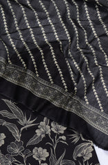 Bin Saeed Digital Printed Cotton Cambric Unstitched 3 Piece Suit - Design-36- BS25DCC - Black - Summer Collection