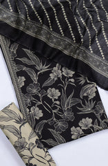 Bin Saeed Digital Printed Cotton Cambric Unstitched 3 Piece Suit - Design-36- BS25DCC - Black - Summer Collection