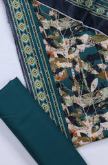 Bin Saeed Digital Printed Cotton Cambric Unstitched 3 Piece Suit - Design-22- BS25DCC - Green- Summer Collection