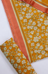 Bin Saeed Digital Printed Cotton Cambric Unstitched 3 Piece Suit - Design-28- BS25DCC - Yellow- Summer Collection
