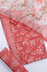 Bin Saeed Digital Printed Cotton Cambric Unstitched 3 Piece Suit - Design-17 - BS25DCC - Pink - Summer Collection