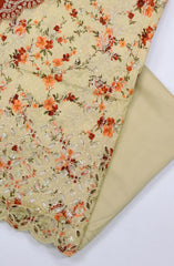 Bin Saeed Embroidered Cambric Unstitched 3 Piece Suit - Design-05 - BS25CMB - Beige - Summer Collection