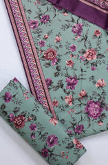 Bin Saeed Printed Khaddar Unstitched 3 Piece Suit - Design-4 - BS25KHD - Green - Winter Collection