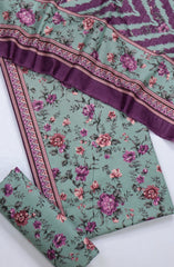 Bin Saeed Printed Khaddar Unstitched 3 Piece Suit - Design-4 - BS25KHD - Green - Winter Collection