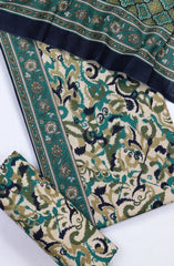 Bin Saeed Printed Khaddar Unstitched 3 Piece Suit - Design-5 - BS25KHD - Green - Winter Collection